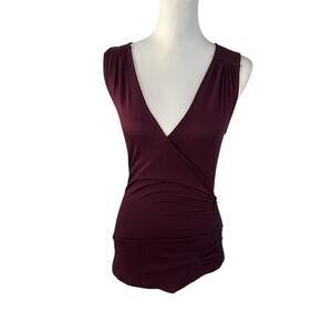Banana Republic Maroon Sleevleess Top Small